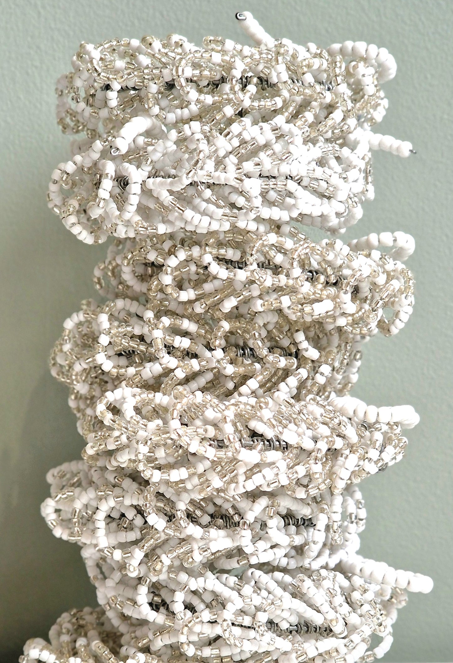 White Beaded Napkin Ring