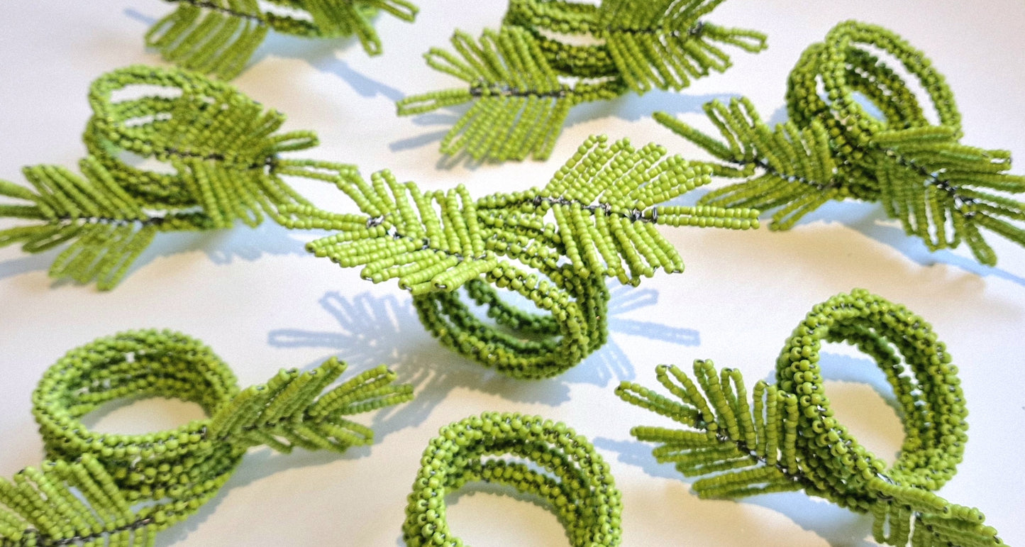Palm Beaded Napkin Ring