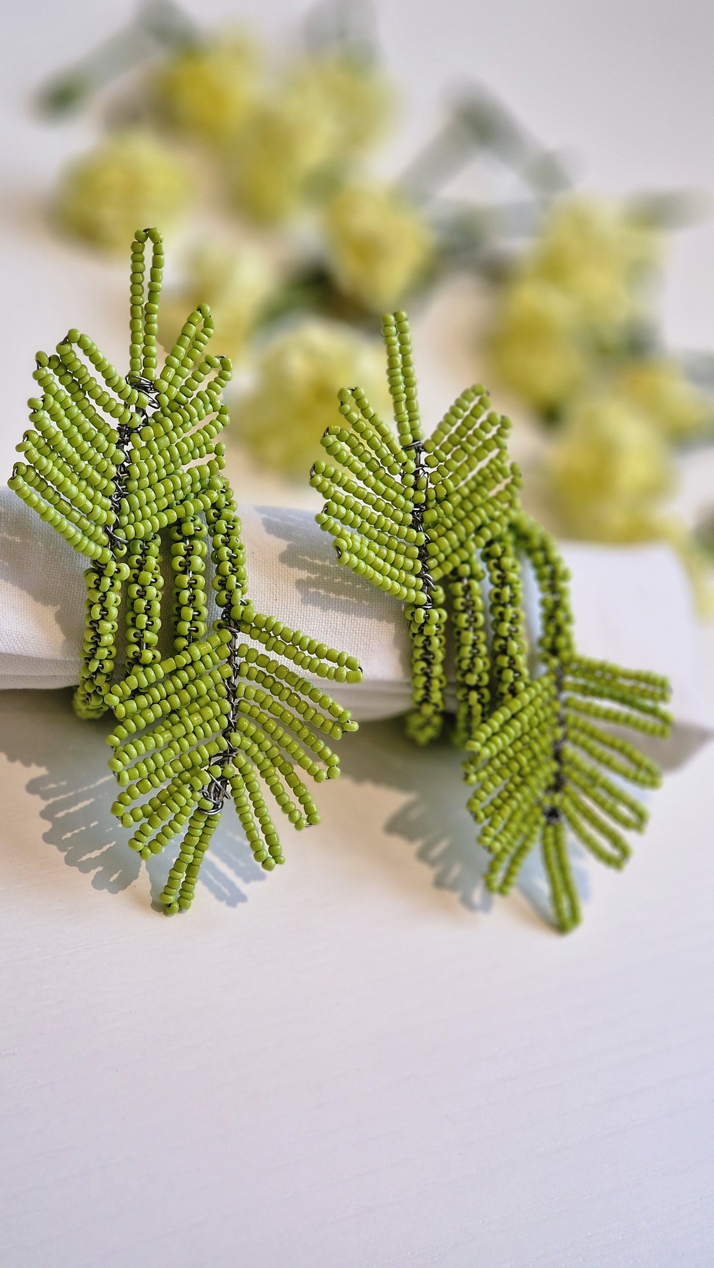 Palm Beaded Napkin Ring