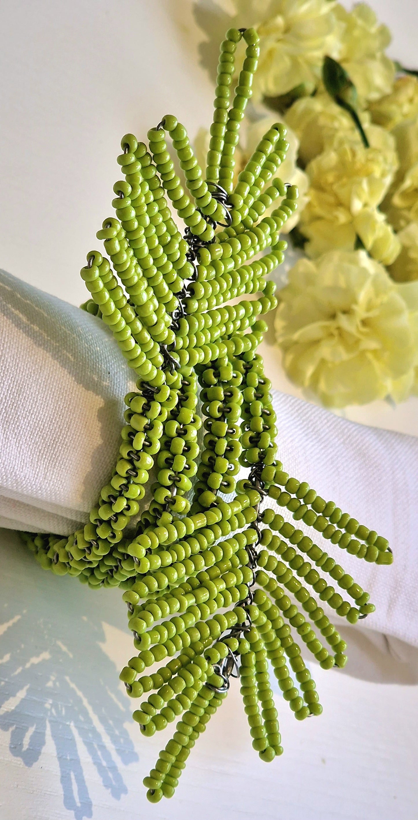 Palm Beaded Napkin Ring